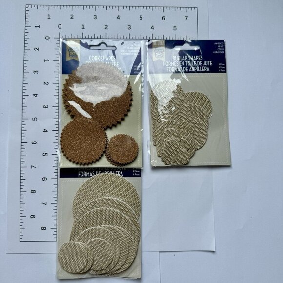 Scrapbooking Embellishments Cork Canvas Burlap New Lot Of 32 Packs - Picture 10 of 16